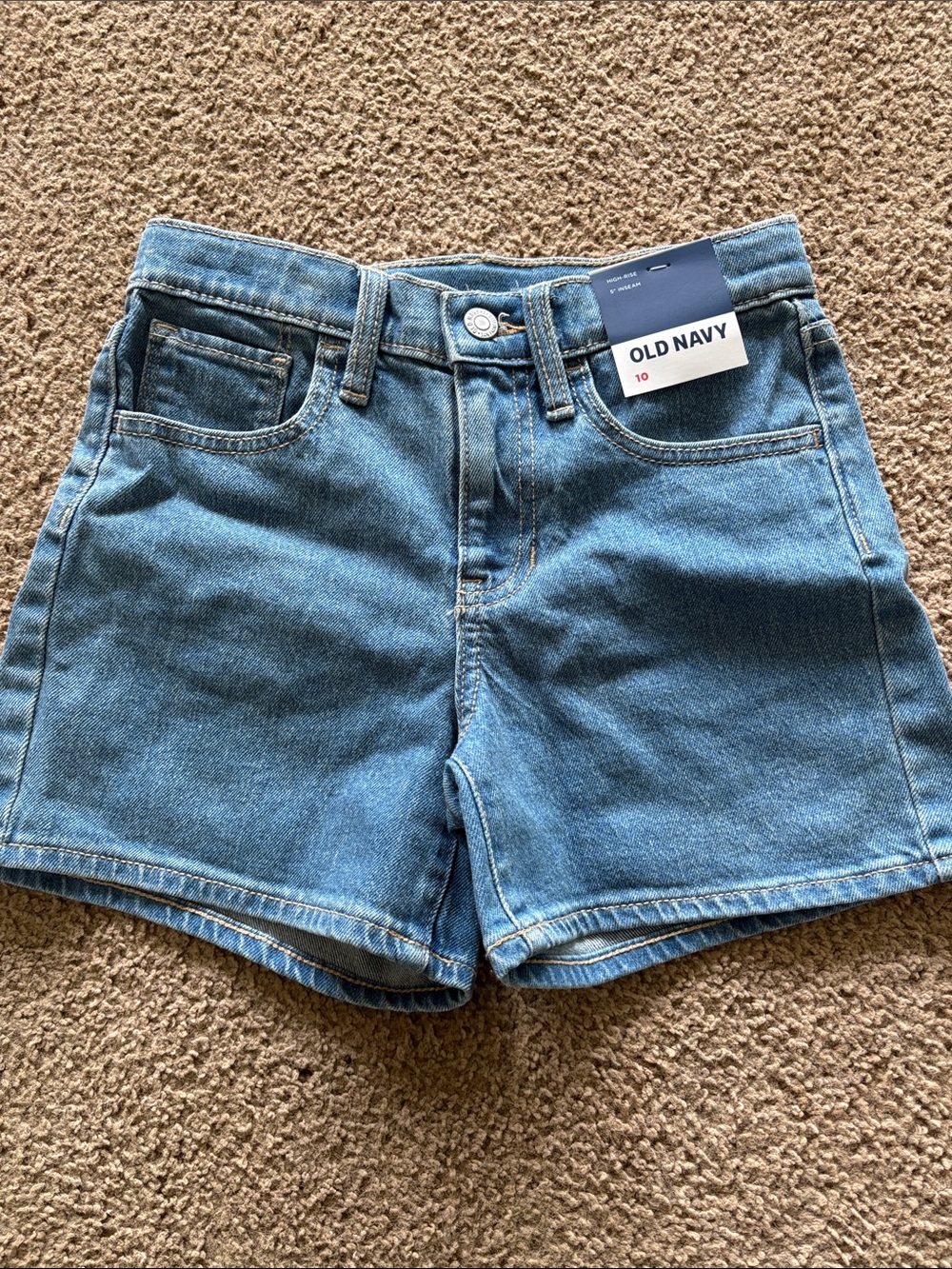 Old Navy Light Blue High-Rise Denim Shorts